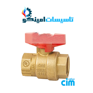 شیر توپی دسته کلیدی مدل ۳۱۶NPT دو طرف توپیچ سیم 3/4 PN۸۰