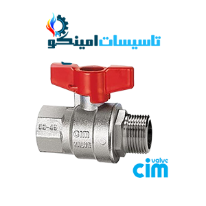 شیر توپی رو پیچ تو پیچ سیم ۳/۴ ۳۰۱/۱۶NPT_PN50