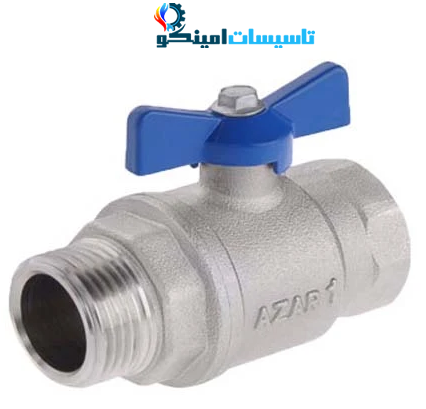 شیر پکیجی دسته پروانه‌ای آذر 1 اینچ برند شیر آلات آذران - قیمت 750,000 تومان