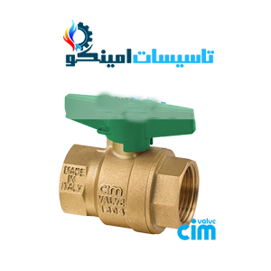 شیر توپی آبی دسته کلیدی ۳۱۶BL دو طرف تو پیچ سیم 3/4 PN۸۰